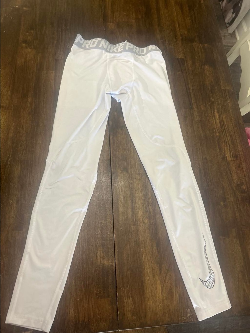 Nike Kids' White Performance Leggings with Pro Waistband
